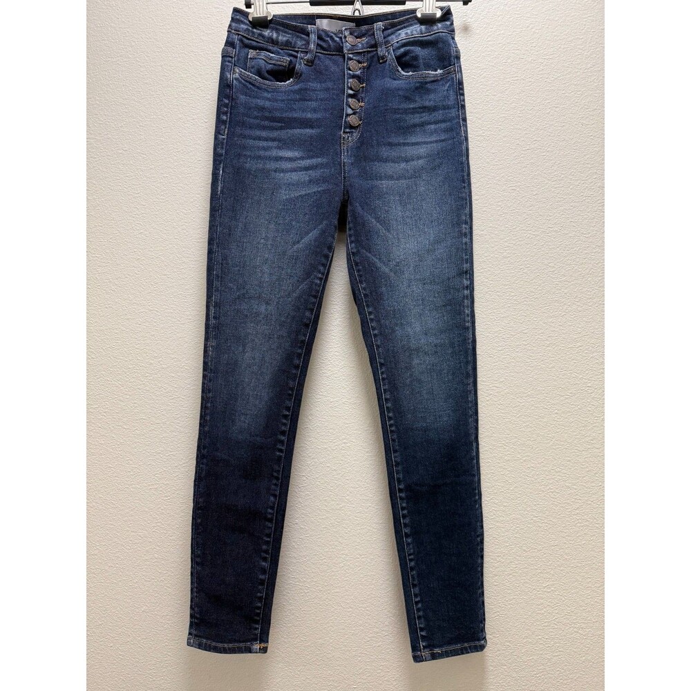 Vervet Jeans Scandal Skinny Button Fly High Rise Medium Blue Women’s 26 VT870